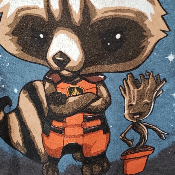 Marvel Sweatshirt Rocket Racoon Groot Guardians of the Galazy Size XS - Picture 4 of 5